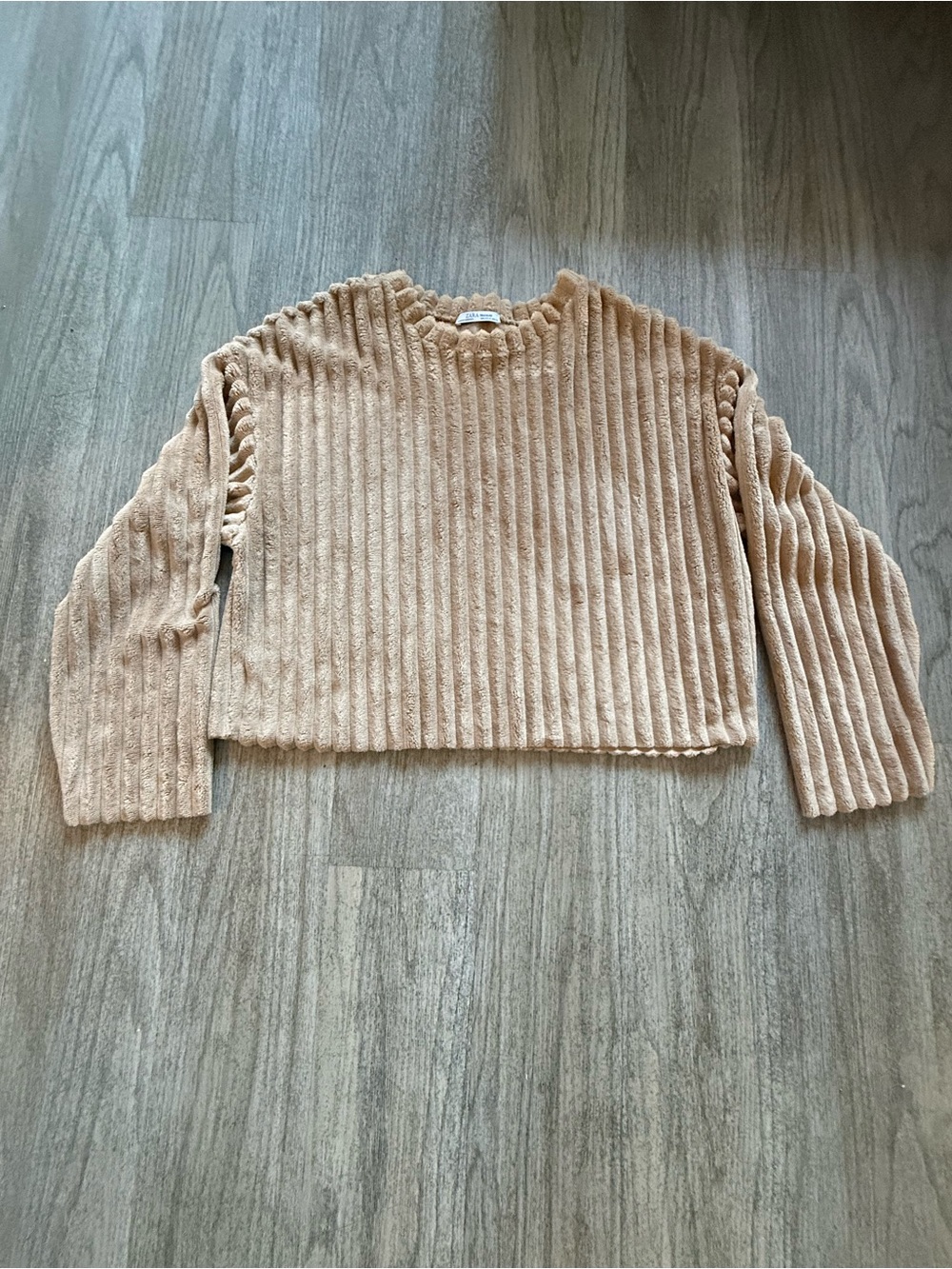 Cozy Ribbed Chenille Sweater - Beige
